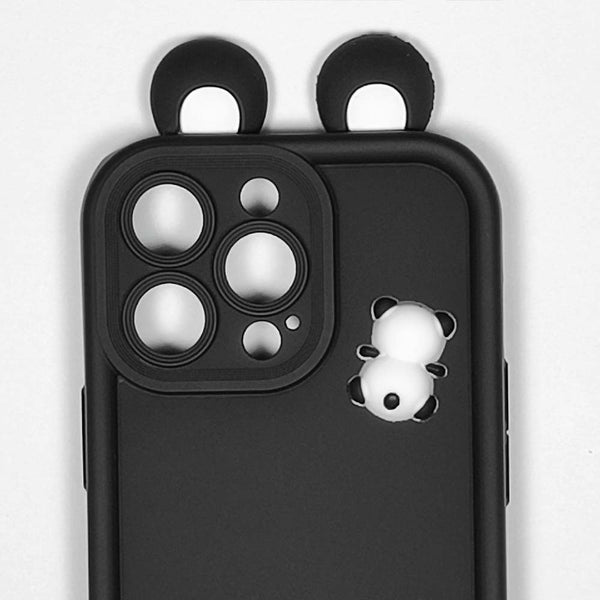 Husa Apple iPhone 13 Pro Max model Sleeping Panda Cartoon 3D, Silicon, TPU