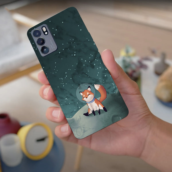 Husa compatibila cu Oppo Reno 5 4G model Space Fox, Silicon, TPU, Viceversa