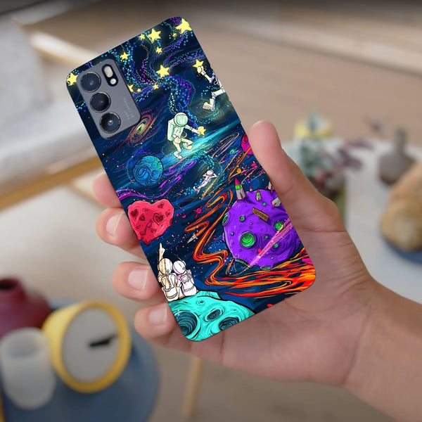 Husa compatibila cu Oppo Reno 5 4G model Space trip, Silicon, TPU, Viceversa