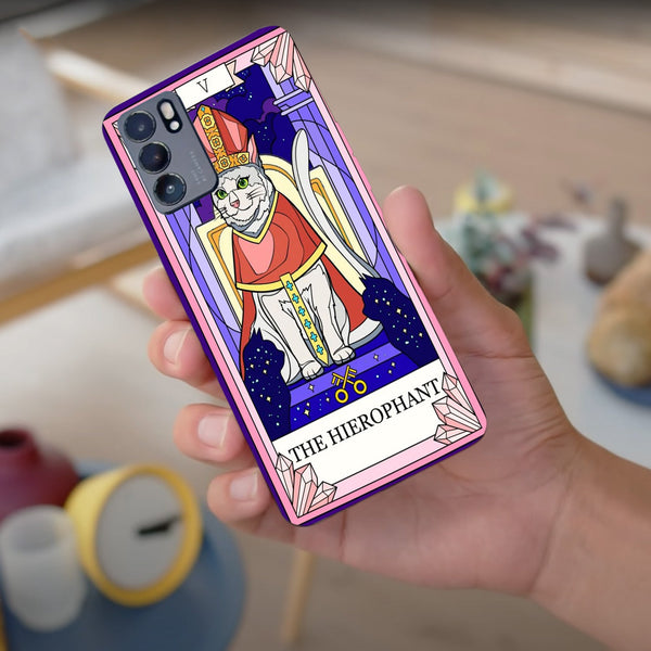 Husa compatibila cu Oppo Reno 5 4G model The Hierophant Cat, Silicon, TPU, Viceversa