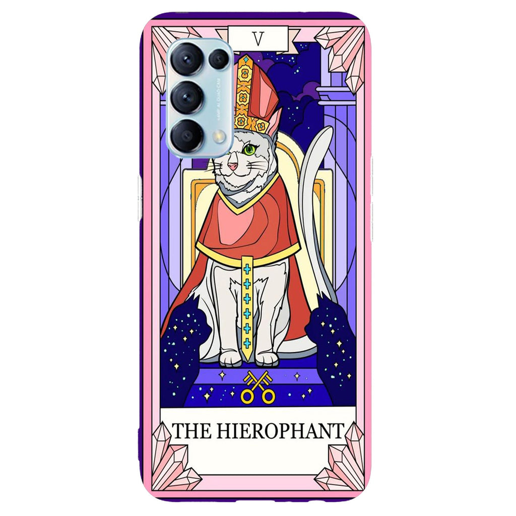 Husa compatibila cu Oppo Reno 5 4G model The Hierophant Cat, Silicon, TPU, Viceversa