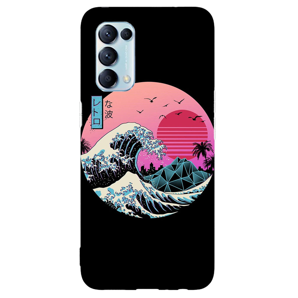 Husa compatibila cu Oppo Reno 5 4G model The great Wave of Kanagawa, Silicon, TPU, Viceversa