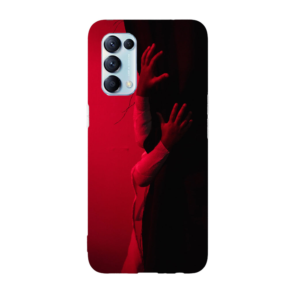 Husa compatibila cu Oppo Reno 5 4G model Black and red vibes, Silicon, TPU, Viceversa