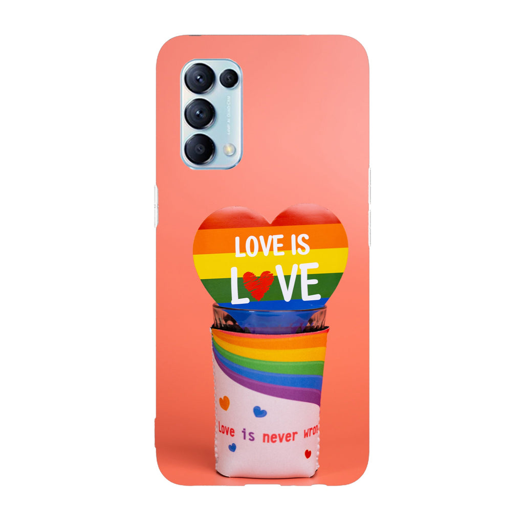 Husa compatibila cu Oppo Reno 4Z model Love is love, Silicon, TPU, Viceversa