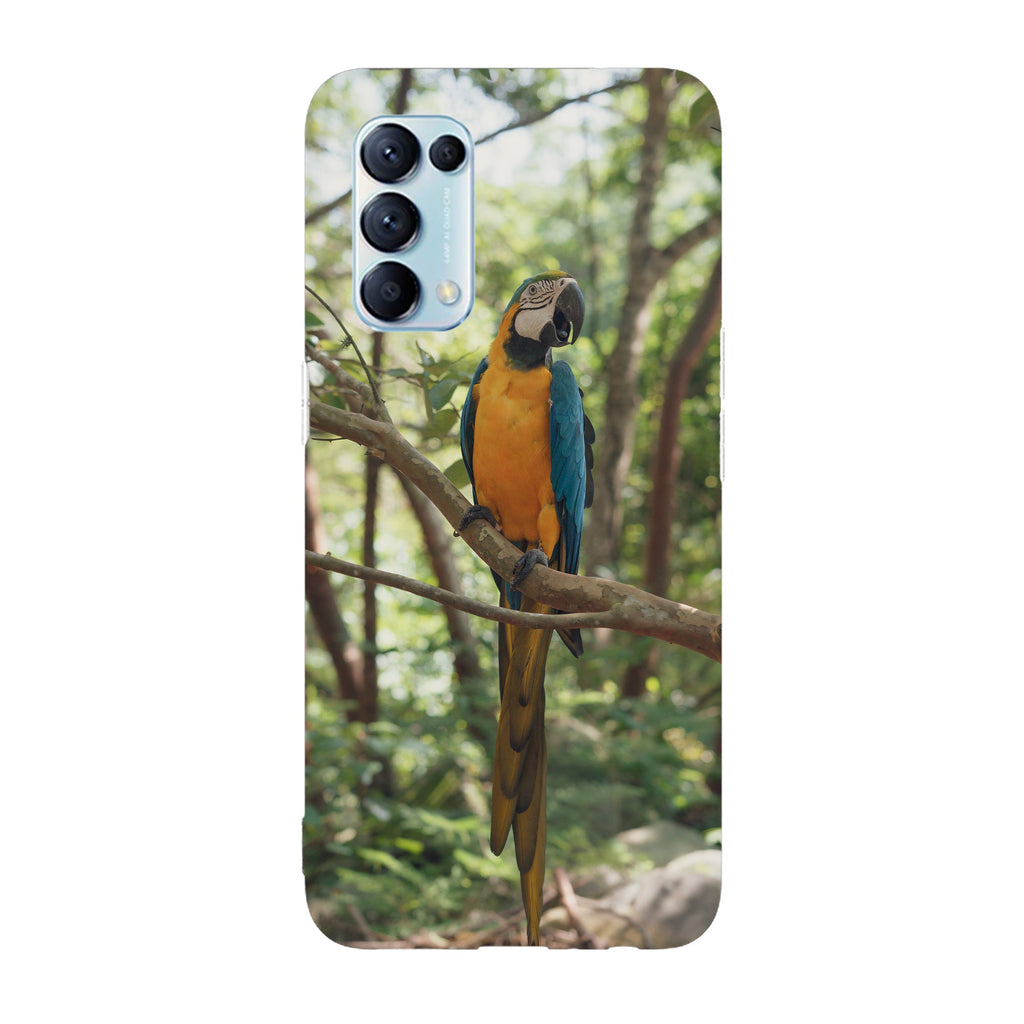 Husa compatibila cu Oppo Reno 4Z model Macaw parrot, Silicon, TPU, Viceversa