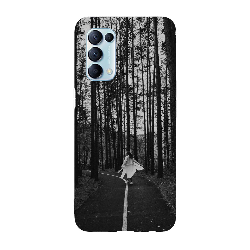 Husa compatibila cu Oppo Reno 5 4G model Black&White Forest, Silicon, TPU, Viceversa