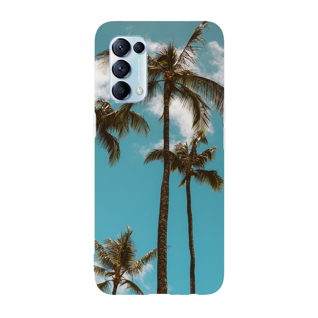 Husa compatibila cu Oppo Reno 4Z model Palm trees, Silicon, TPU, Viceversa