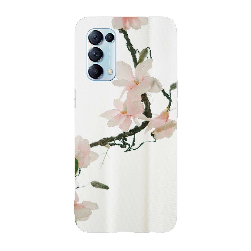 Husa compatibila cu Oppo Reno 4Z model Pink magnolia, Silicon, TPU, Viceversa