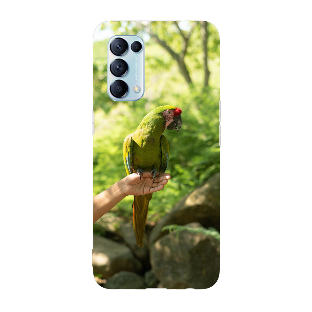 Husa compatibila cu Oppo Reno 5 4G model Buffon  macaw, Silicon, TPU, Viceversa