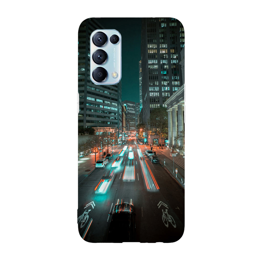 Husa compatibila cu Oppo Reno 5 4G model Car streak, Silicon, TPU, Viceversa