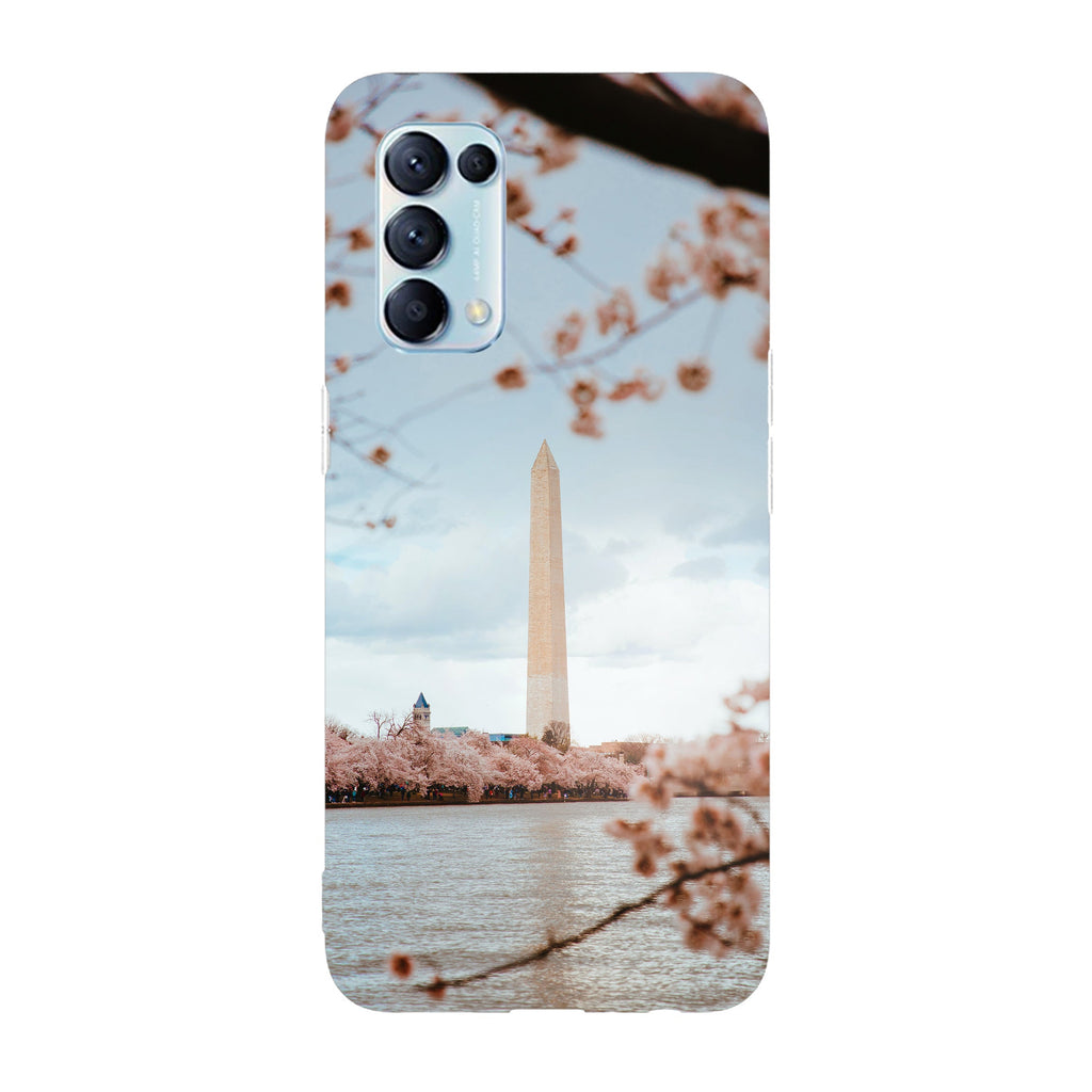 Husa compatibila cu Oppo Reno 5 4G model Cherry Blossom in Washington, Silicon, TPU, Viceversa