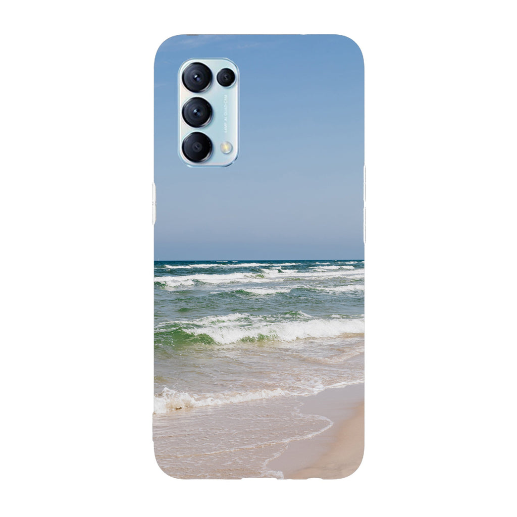 Husa compatibila cu Oppo Reno 5 4G model Clear sky over beach, Silicon, TPU, Viceversa