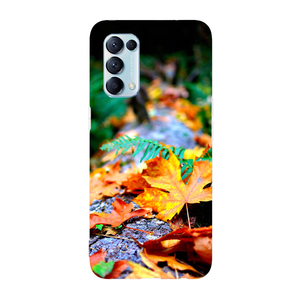 Husa compatibila cu Oppo Reno 5 4G model Colorful leaves, Silicon, TPU, Viceversa