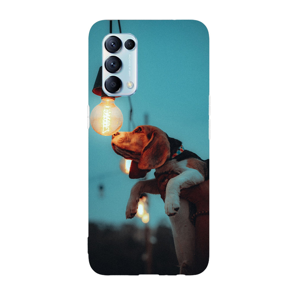 Husa compatibila cu Oppo Reno 5 4G model Curious dog, Silicon, TPU, Viceversa