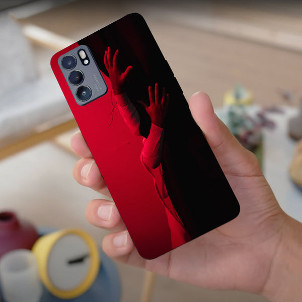 Husa compatibila cu Oppo Reno 5 4G model Black and red vibes, Silicon, TPU, Viceversa